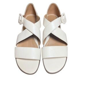 Vionic White/Cream Leather Sandals Size 12